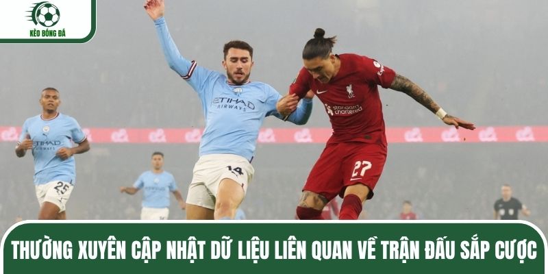 Thường xuyên cập nhật dữ liệu liên quan về trận đấu sắp cược